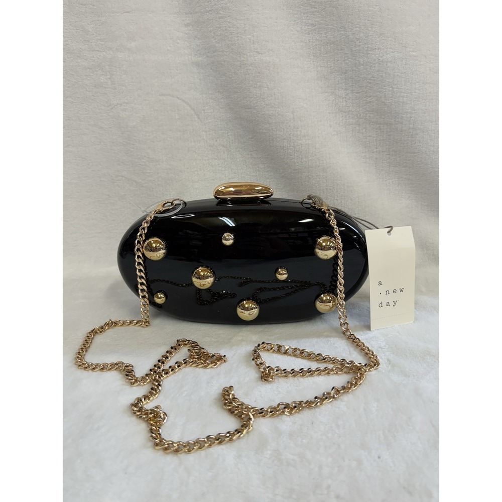 Organic Minaudiere Clutch - A New Day Black/Gold